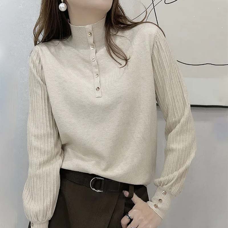 Осень-зима Чистая шерсть свитер женский полувысокий ворот пуловер повседневный трикотажные топы модные теплые женские свитера больших размеров