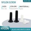 Phillips Cross Nylon Flat Head Machine Screw Metric Thread Plastic Countersunk Screws Bolt Black White M2 M2.5 M3 M4 M5 M6 M8