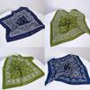 Pure Cotton Square Scarf Imitation Blue Dye Printing Cotton Handkerchief Small Silk Scarf Retro Ethnic Style Scarf Summer Breathable Neck Scarf