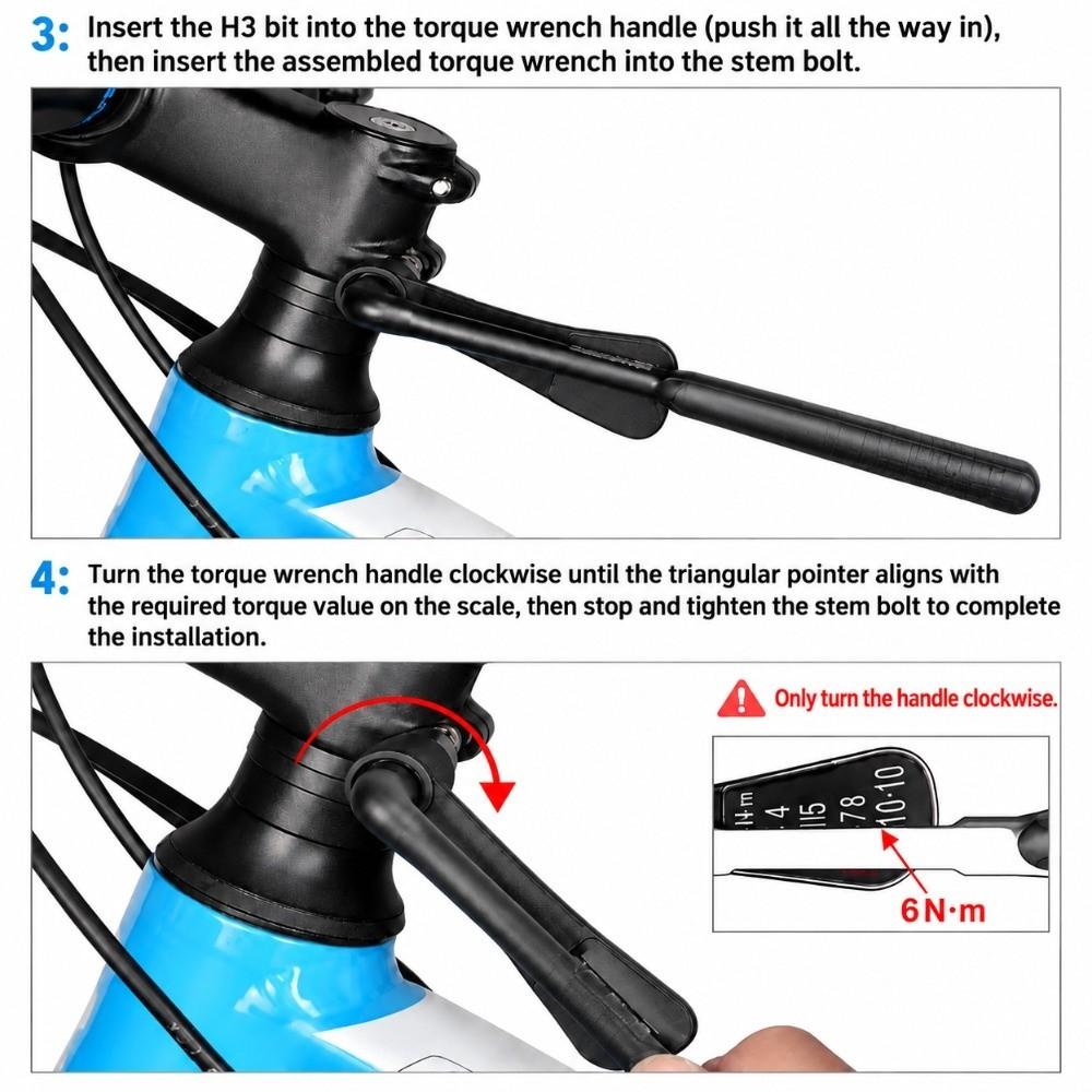 High Accuracy Bicycle Torque Wrench with Hex Key Bit Torque Wrench Tool Bicycle Repair