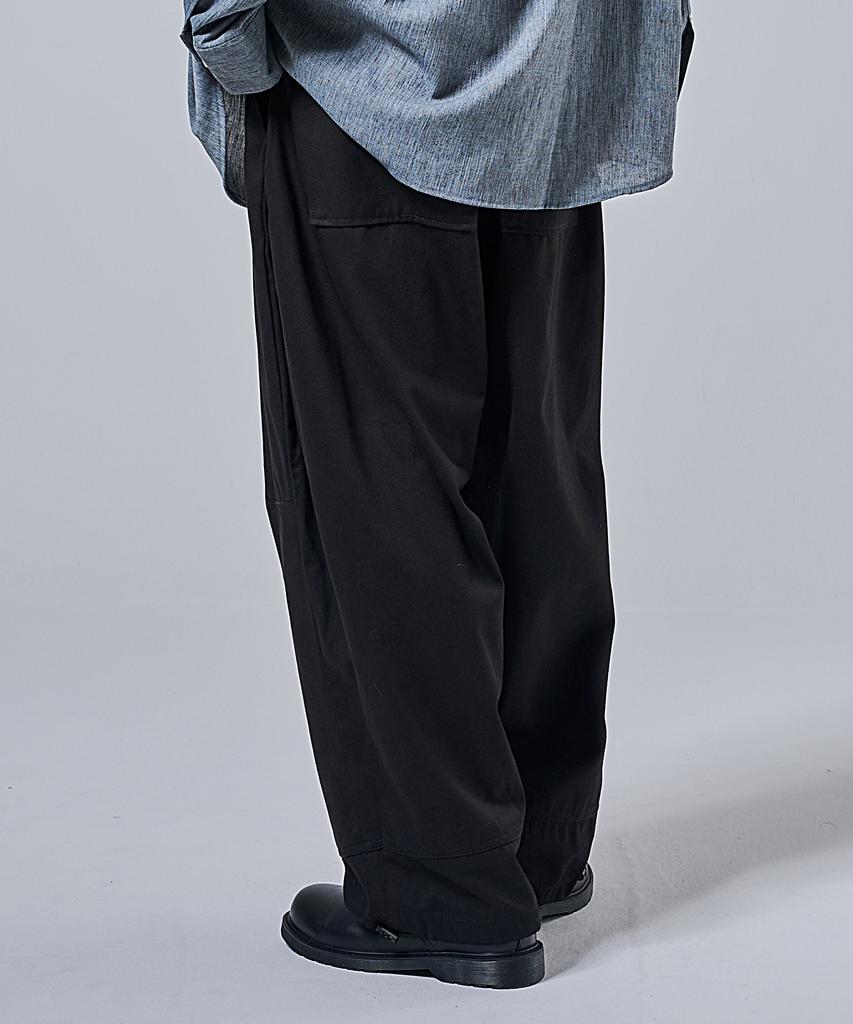 OTHERFITS String Wide Cotton Balloon Pants (Black)
