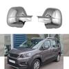 ABS Chrome Car Side Door Rear View Mirror Cover for Citroen Berlingo III/Rifter / Combo E/Peugeot Partner II 2012-2018