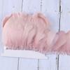 1 Meter Baby Pink Goose Duck Feather Trims Fringe 8-10 Cm Colored Geese Feathers Ribbon Trimming For Party Dress Sewing Decor