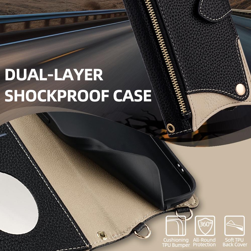 For Xiaomi Redmi A5 4G (171.7mm) Leather Case Wallet Stand Cover Irregular Tail Style with Chain Strap