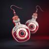 2D acrylic eyeball bottle earrings funny personalized earrings