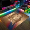 Sydney Roosters Design Crystal Velvet Carpet Cozy Non?Slip Printed Rug For Bedroom Living Room Entrance