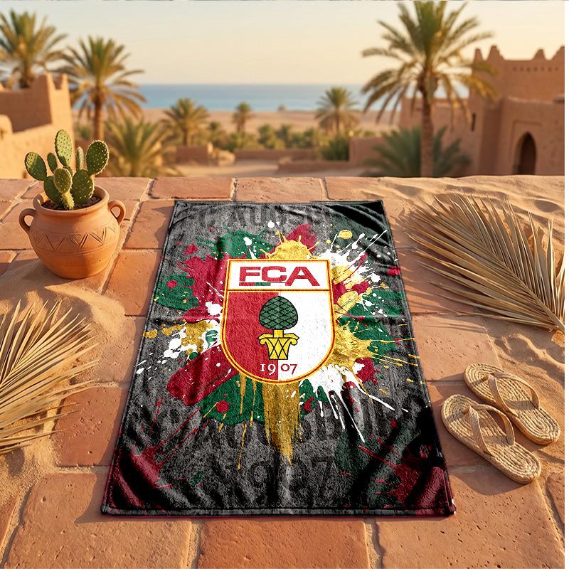 FC Augsburg FC Print Microfiber Beach Towel Quick Dry Absorbent Large Towel For Beach Swimming Travel