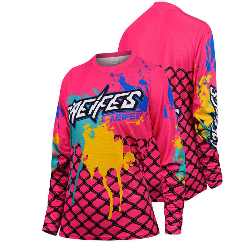 Cross-border racing suits, motorcycle suits, downhill suits, tops, casual sports retro women's T-shirts, running and cycling, sun protection