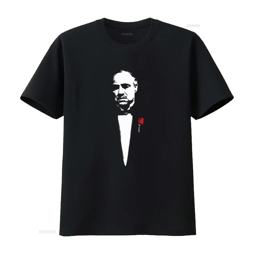 Vito Corleone Мафия Марлон Брандо Культовый Принт Футболка для Мужчин Стильный и Уникальный Дизайн винтажный Стирка Дизайнерская одежда