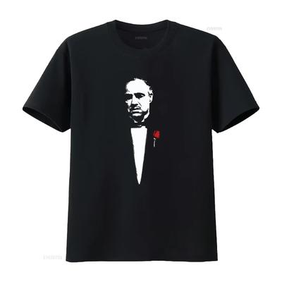 Vito Corleone Мафия Марлон Брандо Культовый Принт Футболка для Мужчин Стильный и Уникальный Дизайн винтажный Стирка Дизайнерская одежда