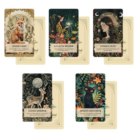 55 шт./набор карточек с аффирмациями, снятие стресса, мотивационная колода карт, вдохновленные природой, эмоциональное благополучие, поддержка, инструмент для осознанности и медитации