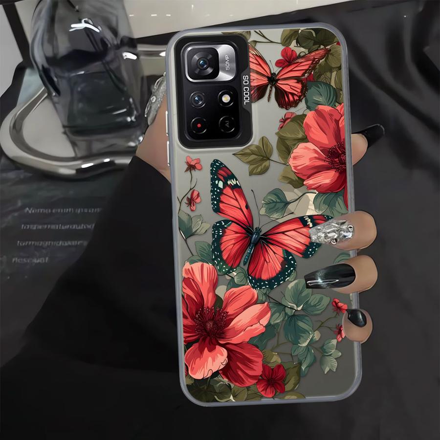 Case for Xiaomi Poco X3 Pro C61 C51 X3 NFC C50 Phone Cover Cartoon Butterfly