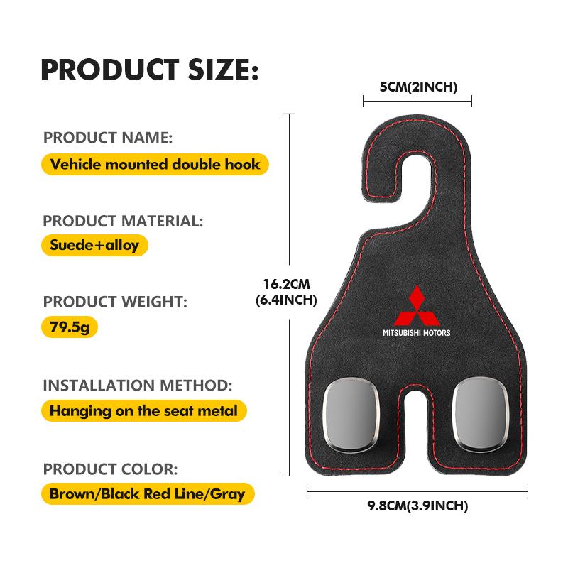 For Mitsubishi Car Seat Hook Hanger Bag Organizer Multi-Function Hook Accessories Lancer ASX Pajero Mirage Attrage Xpander MF8