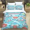 Cartoon HANGYODON Bedding Set 1 Duvet Cover 2 Pillowcases Adult Children Luxury Gift Q-1