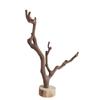 Log Tree Branch with Bottom Bracket Decoration Bookshelf Living Room Coffee Table Decoration Handmade Solid Wood Bracket(20cm)