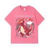 275 GSM Washed T-shirts 100% Cotton Pokemon V23 Charmander Print Unisex Heavy Cotton T Shirt