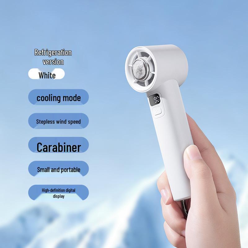 Cross-Border High-Speed Handheld USB Mini Fan with Hanging Buckle and Cooling Ice Pack.