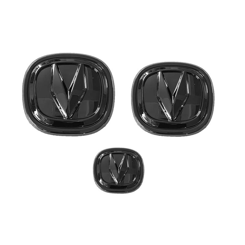 For Changan Yida 2023 2024 2025 Car Emblem Sticker Front Grille Carbon Fiber Logo Black Label Modification Auto Accessories