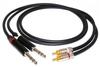 MOGAMI [2534 Черный] Кабель TRS Phone на RCA Pin, 1,5 м, 2 пары / NEUTRIK NP3XBAG & MOGAMI 7551
