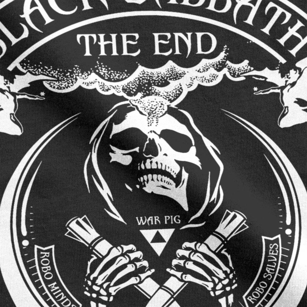 Men's Black Cool Sabbaths T Shirts Cotton Clothes Casual Short Sleeve Round Neck Tee Shirt Printing T-Shirt