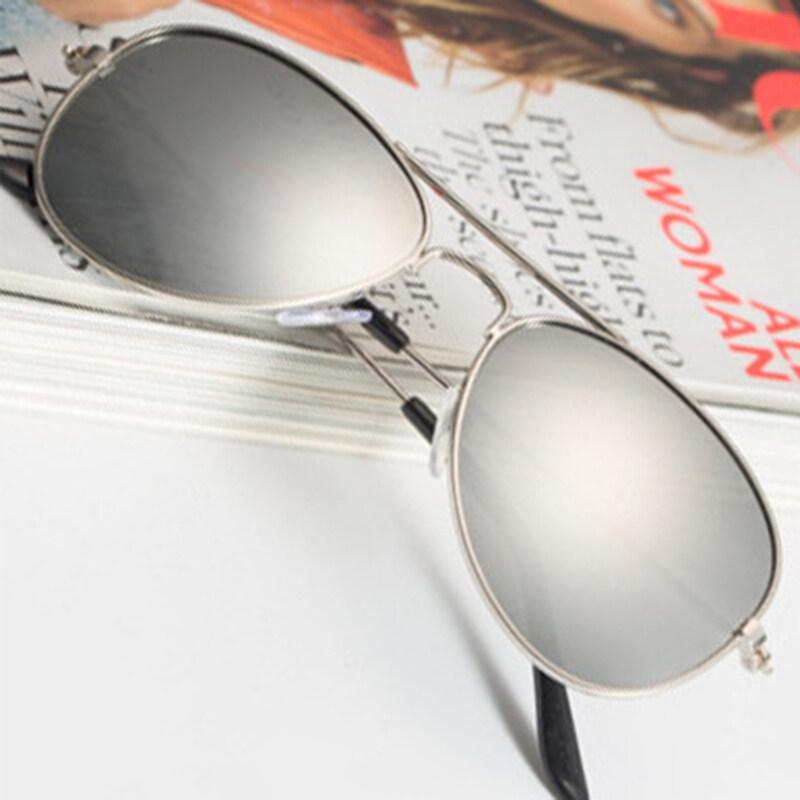 Детские очки, мужские очки, солнцезащитные очки ярких цветов, светоотражающие детские солнцезащитные очки, очки для родителей и детей, металлические солнцезащитные очки