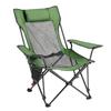 Reclining Camping Chair, 4 Adjustable Positions, Portable Folding Lounger for Adults, Mesh Beach Chair with Headrest & Foot Rest, Supports 220 lbs,