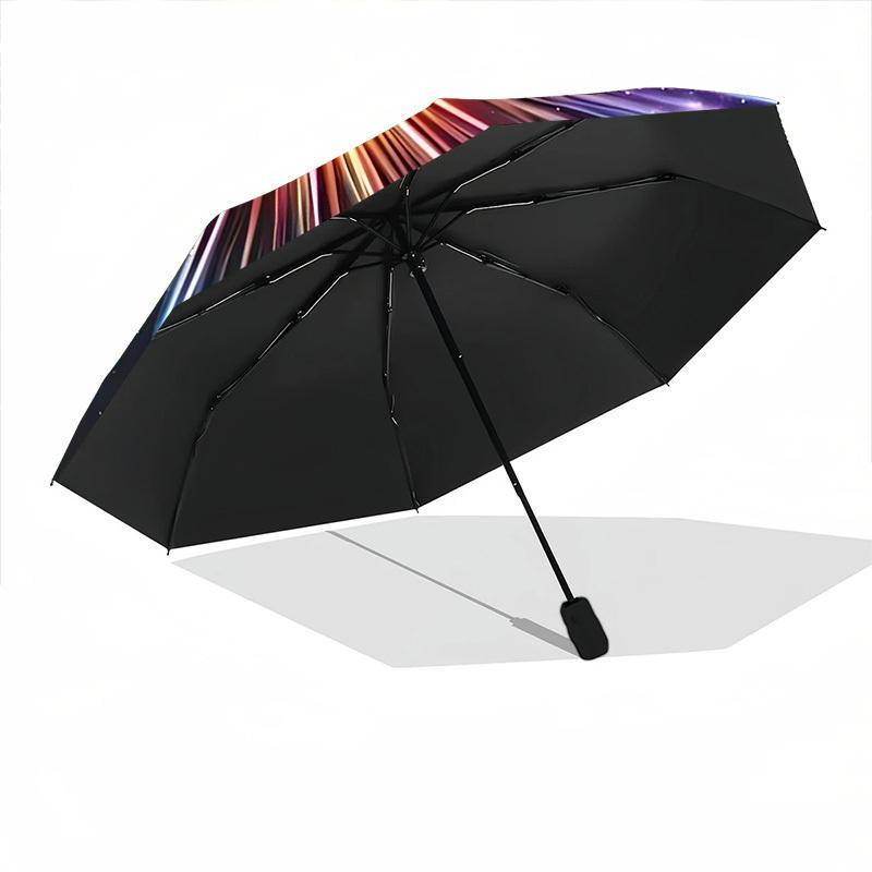 1pc Fireworks Display Automatic Open/Close Umbrella, Compact Travel Umbrella, 8-Rib Sturdy Frame - Ideal Gift for Friends yy251118051