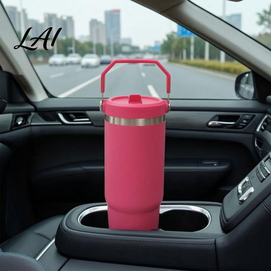 Durable Metal Bottle for Camping Insulated Tumbler with Straw And Handle 900ml Large Capacity Stainless Steel Double Walled Vacuum Cup Leak