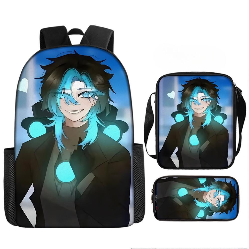 Cartoon Skibidi Toilet Printed Backpack Child Schoolbag Shoulder Bag Pencil Bag