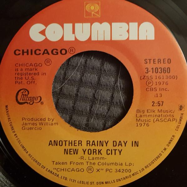 7-дюймовая пластинка CHICAGO Another Rainy Day In New York City 310360 COLUMBIA 1976 Канада Рок Б/у