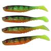 4PCS AR48 75mm3.2g T Tail Soft Bait Double Colors Artificial Fishing Lures Wobbler TacklePard