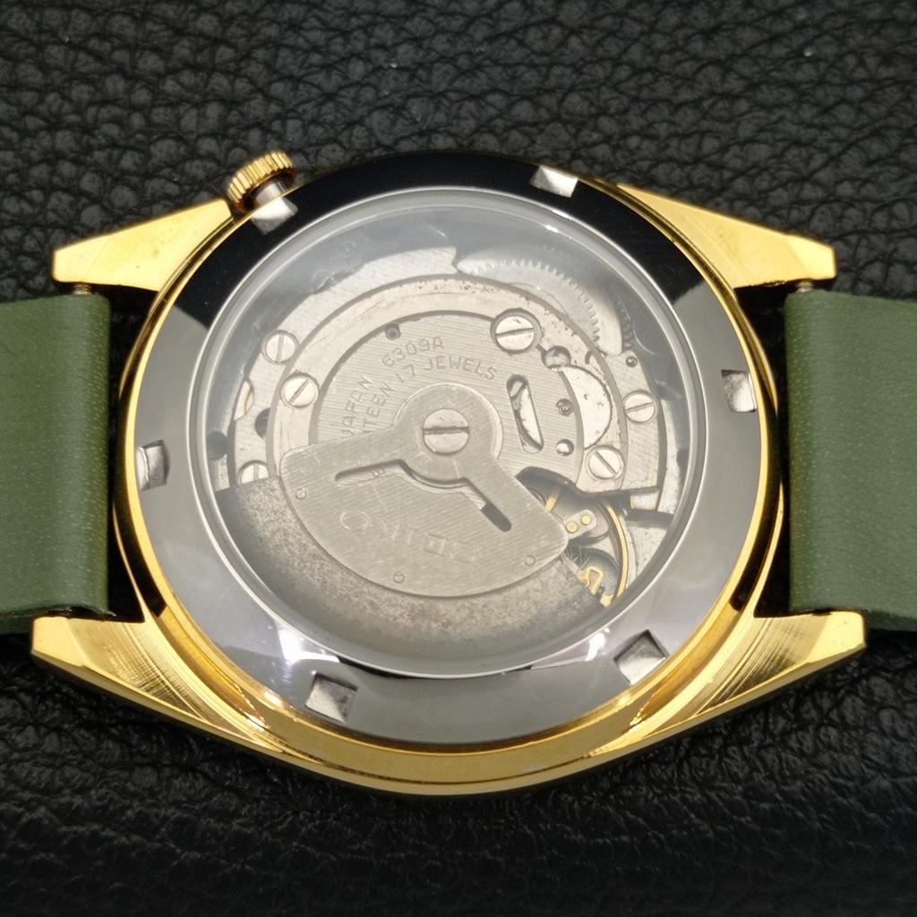 AUTOMATIC VINTAGE REFURBISHED SEIKO 5 6309A JAPAN MENS GREEN WATCH a440822-d