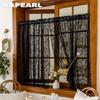 1PC NAPEARL French Rococo Style Sheer Curtain Pastoral Style Lace Half Curtain Door Curtain for Living Room Kitchen Cupboard Window Home Decor