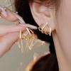 2PC Women's Fashion Simple Design Earrings Zircon Accessories Suitable for Date, Party, Festival Gifts