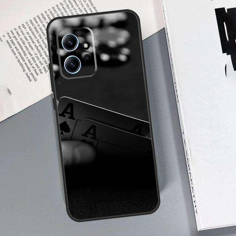Пики Карты для игры в Покер Чехол с Тузом Для Xiaomi Redmi Note 14 10 11 12 13 15 Pro Plus Чехол Для Redmi 15 15C 14C 12C 10C 13C