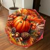 1PC pumpkin autumnAutomatic Open/Close Umbrella with Windproof, 8-Rib Sturdy Canopy, Durable Ribs, Fashionable Design, Outdoor Accessory, Fun Prin, Ho