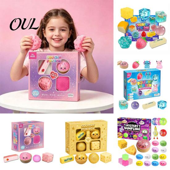 Anxiety Relief Toy 4/8/25Pcs Stress Squeeze Toy, Reduction Sensory Soft Stretchy Fidget Party Favors for Kids Adults TPR Ball