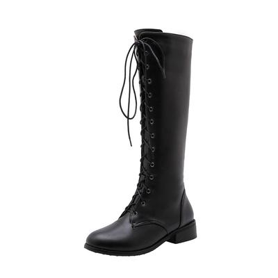 Сексуальные женские ботинки Девушки Ботинки на высоком каблуке Мотоциклетные Ботинки с круглым носком на молнии Большого размера Ботинки Мартин