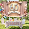 Баннер для празднования дня рождения Тема 60-летия Счастливого 60-летия Баннер с блестящими украшениями Для домашней вечеринки Фотосессии