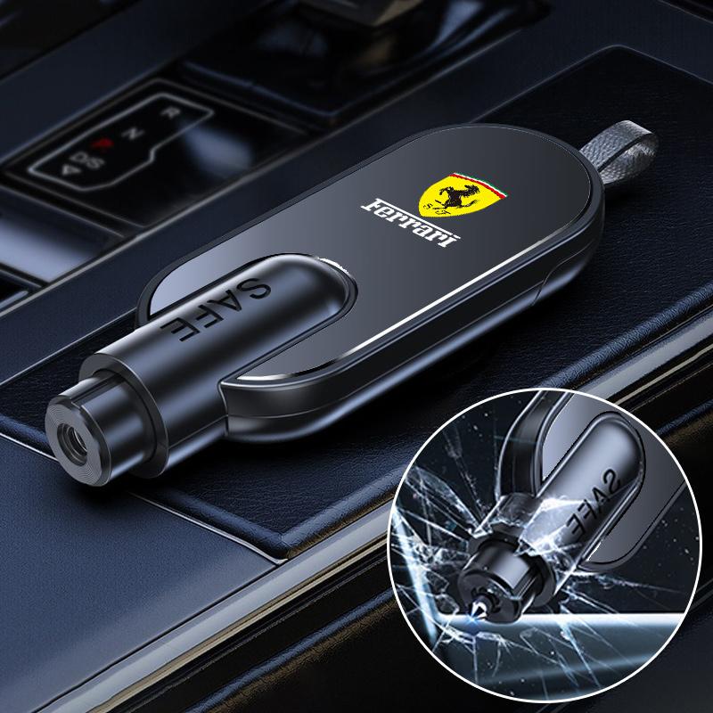 Car Window Breaker Hammer Seat Belt Cutter Emergency Escape Tools For Ferrari SP1 812 F40 F12TDF SF90 296 F8 R 499P 2022 488 430 JG0
