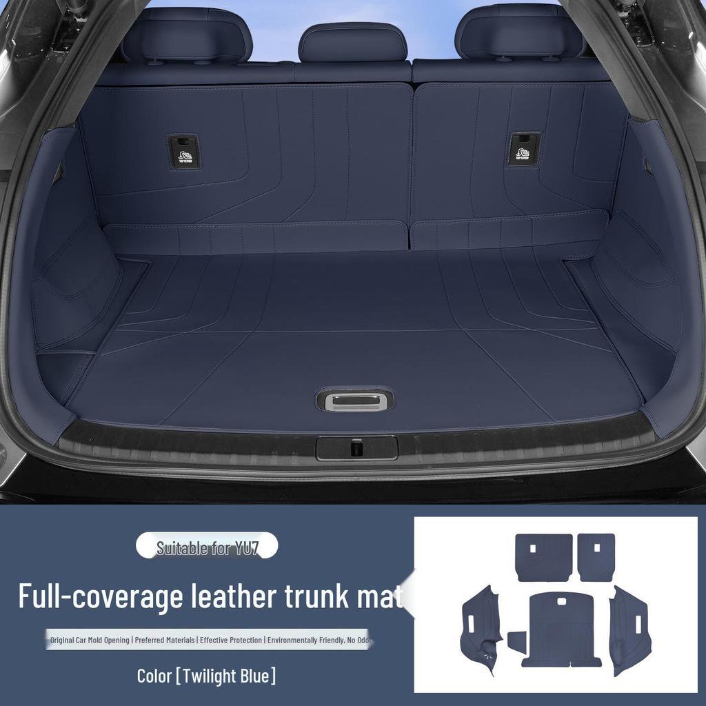 YU7 Trunk Mat: Leather, Anti-dirty, Wear-resistant, Full Coverage Tail Box Mat Accessories.