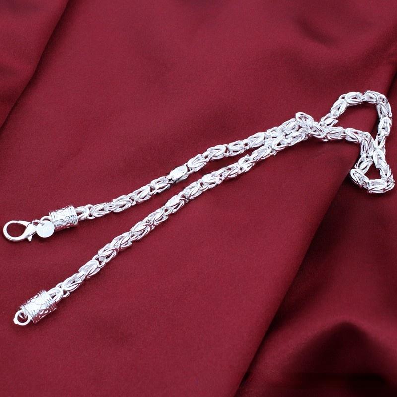 925 Stamped Silver Domineering Retro Necklaces for Men's Charms Fine Fashion Jewelry Wedding Party Christmas Gifts