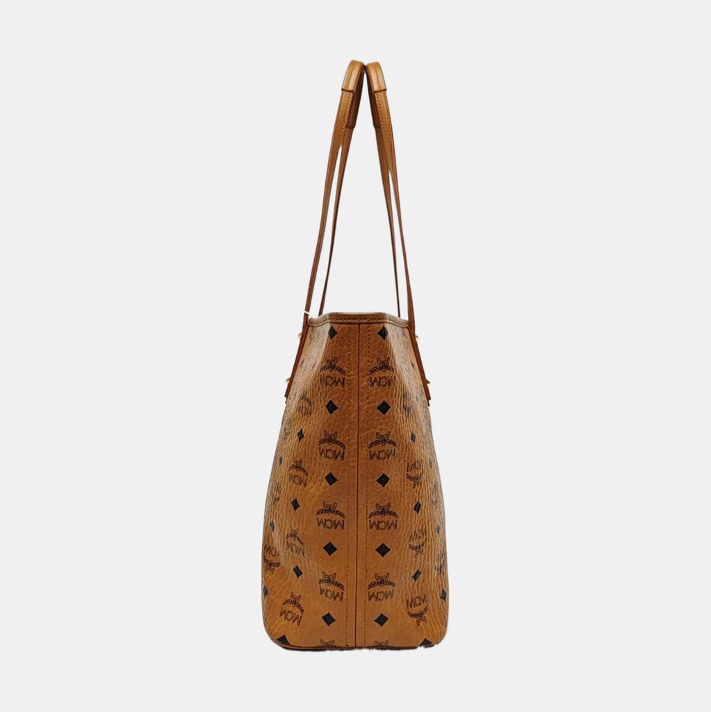 [Pre-Owned] Classic Printed Rabbit Zipper Leather Shopping Tote Bag - Good #DQJGIU