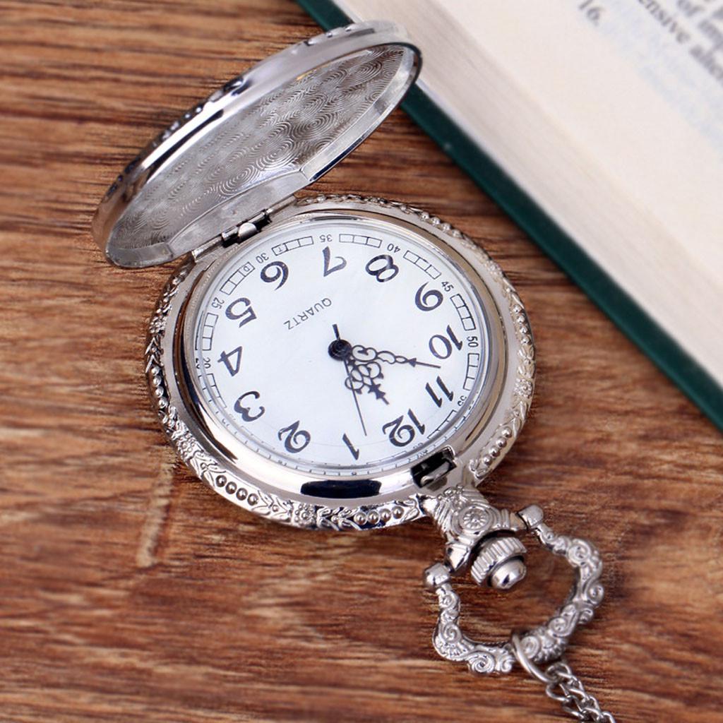 Vintage Pendant Pocket Quartz Pocket Watch Necklace