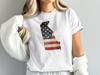 Delaware Map T-Shirt, Distressed American Flag, Patriotic Tee