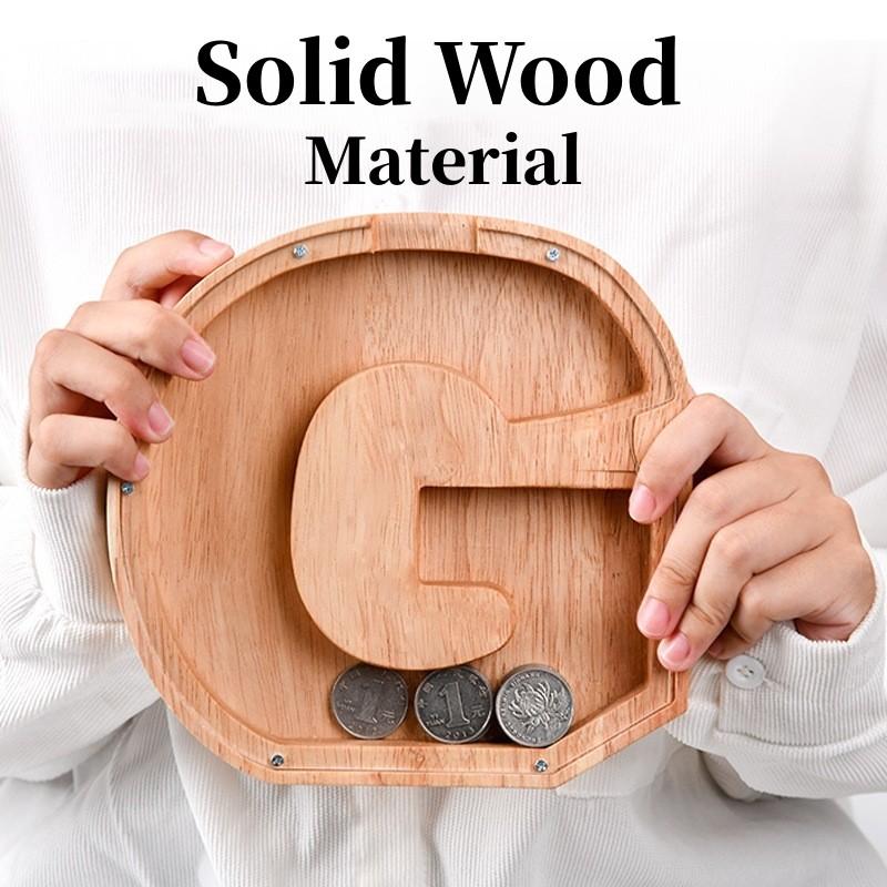 26 букв, английская копилка, деревянная коробка для экономии денег, банка для хранения монет, настольный орнамент, домашний декор, поделки, рождественский подарок
