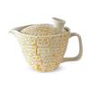 Teapot with 240ml for Hasami Made In Cats Yellow J-kitchens Strainer, Capacity, 1-2 People, Ware, Japan, Water-Repellent Design, Small,