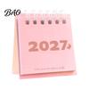 Standing Paper Memo Pad Mini Desk Calendar 2027, Jan. 2027 to Dec. Flip Small Fresh Style Office Accessory Desktop Calendar, 12 Monthly Planner