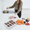 Large Snackle Box - Divided Serving Tray With Lid - Charcuterie Container For Portable Snack - Clear Organizer-B61B