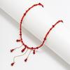 Tassel Blood Drop Necklace Gothic Halloween Choker Retro Halloween Collarbone Chain  Party